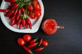 Tomato ketchup hot sauce Royalty Free Stock Photo