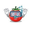 Tomato kitchen timer mascot design swims with diving glasses Royalty Free Stock Photo