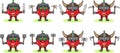 Illustration vector graphic cartoon Tomato knight set 3