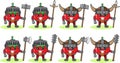 Illustration cartoon Tomato knight two handed weapon set 2