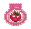 Tomato label. Retro sticker. Royalty Free Stock Photo