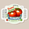 Tomato label sticker vegetable Royalty Free Stock Photo