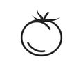 tomato line icon. vegetable, farming and harvest symbol. natural organic food