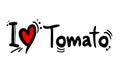 Tomato love message Royalty Free Stock Photo