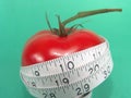 Tomato Measuring Tape Royalty Free Stock Photo