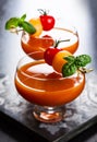 Tomato-Melon Gazpacho soup Royalty Free Stock Photo