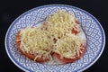 Tomato with mozarella as vegan dish Royalty Free Stock Photo