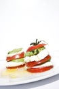 Tomato mozzarella salad with avocado