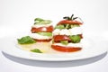 Tomato mozzarella salad with avocado