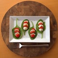 Tomato, mozzarella & spinach salad Royalty Free Stock Photo