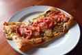 Tomato and mushroom tart Royalty Free Stock Photo