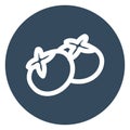 Tomato Outline bold Vector Icon which can be easily modified or Edited Royalty Free Stock Photo