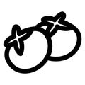 Tomato Outline bold Vector Icon which can be easily modified or Edited Royalty Free Stock Photo