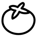 Tomato Outline bold Vector Icon which can be easily modified or Edited Royalty Free Stock Photo