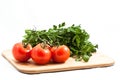 Tomato with parsely Royalty Free Stock Photo