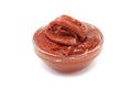 Tomato paste in a glass container Royalty Free Stock Photo