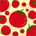 Tomato Pattern Background Vector Illustration Royalty Free Stock Photo