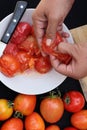 Tomato peeling Royalty Free Stock Photo