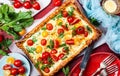 Tomato puff pastry tart