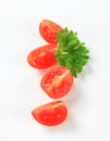 Tomato quarters Royalty Free Stock Photo