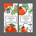 TOMATO RED APPLE LABELS Sketch Style Vector Illustration Set