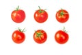 Tomato red vegetable set isolated on white Royalty Free Stock Photo