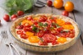 Tomato ricotta tart Royalty Free Stock Photo