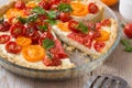 Tomato ricotta tart Royalty Free Stock Photo