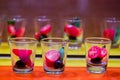 Tomato salad in glass for dinner in restaurant Royalty Free Stock Photo