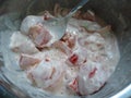 Tomato salad with mayonnaise. Royalty Free Stock Photo