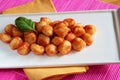 Tomato sauce gnocchi Royalty Free Stock Photo