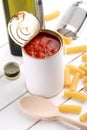 Tomato sauce in a jar Royalty Free Stock Photo