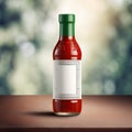 Tomato sauce ketchup, generic product packaging mocking photo