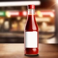 Tomato sauce ketchup, generic product packaging mocking photo