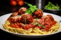 Tomato sauce meatballs. Generate Ai