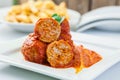 Tomato sauce meatballs