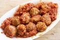 Tomato sauce meatballs