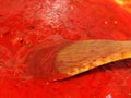 Tomato sauce in a pot Royalty Free Stock Photo