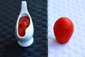 The tomato sauce and tomato Royalty Free Stock Photo