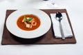 Tomato seafood soup