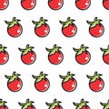 Tomato seamless pattern background vector. tomatoes wallpaper Royalty Free Stock Photo