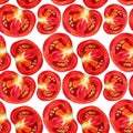 Tomato seamless watercolor pattern.