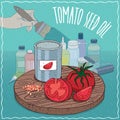 Tomato seed oil used for paint manufacture Royalty Free Stock Photo