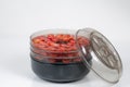 Tomato Slice on a Dehydrator Royalty Free Stock Photo