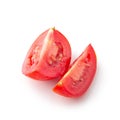 Tomato slice isolated over white background