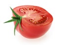 Tomato slice on white background Royalty Free Stock Photo