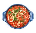 Tomato soup in bowl, with clipping path Royalty Free Stock Photo