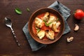 Tomato Soup with Bread Royalty Free Stock Photo