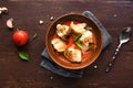 Tomato Soup with Bread Royalty Free Stock Photo