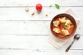 Tomato Soup with Bread Royalty Free Stock Photo